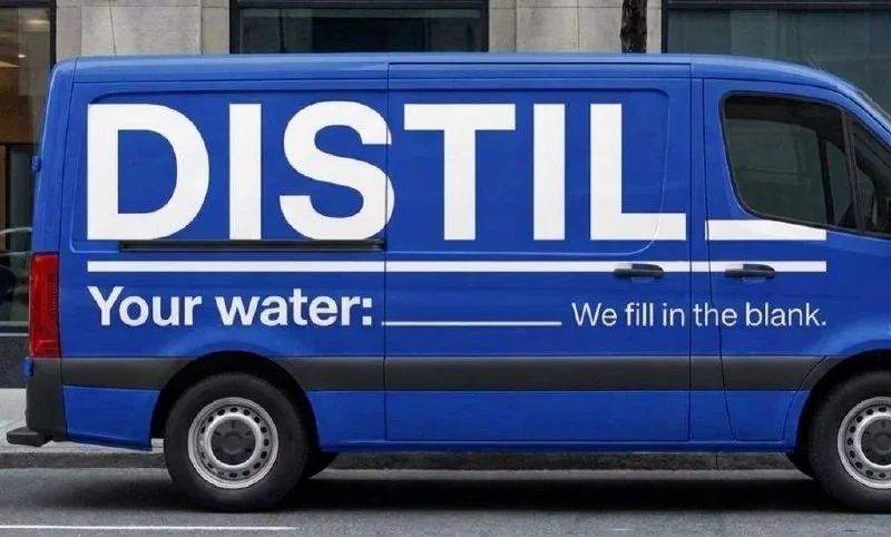 Blue Distil Water Solutions service van